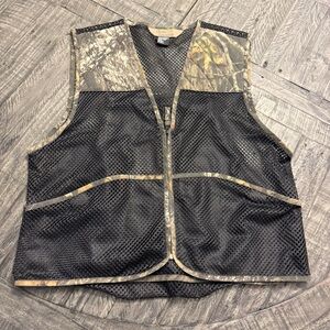NWOT Quail Unlimited Vest Black Mesh Camouflage Hunting‎ Men's Size Large